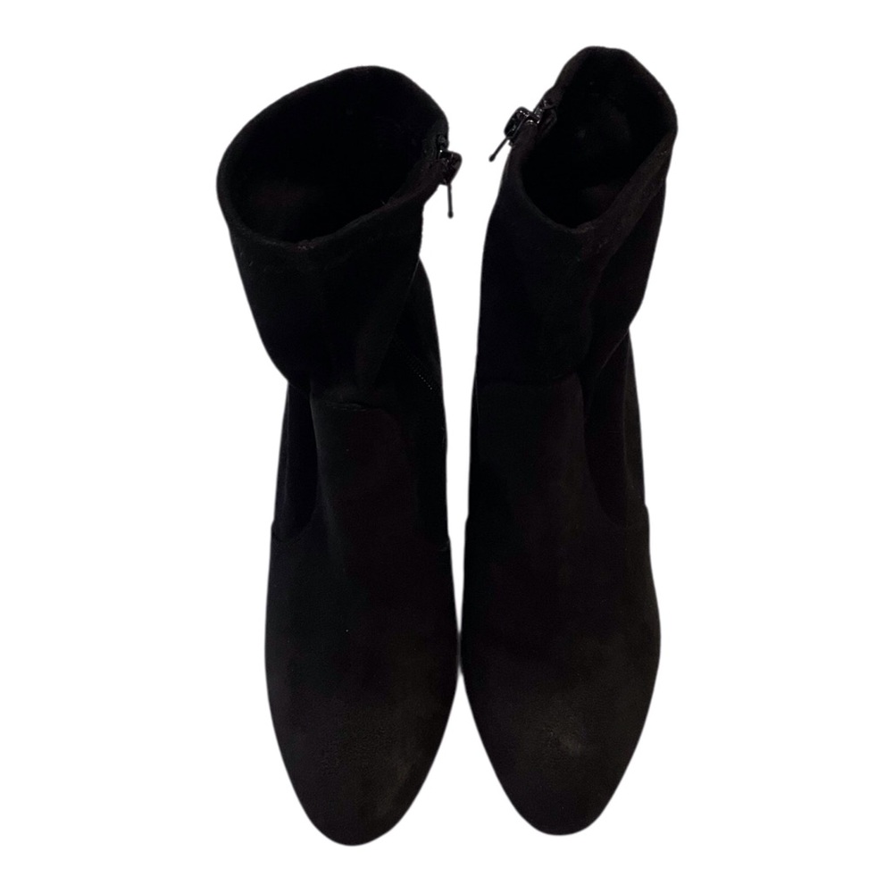 madeen girl Women's Black Textile Ankle Block Heels Boots,7.5M - Picture 4 of 12
